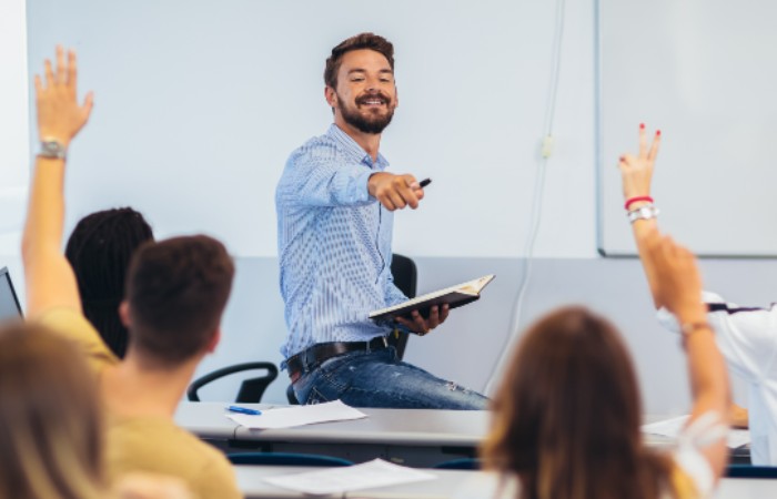 Teacher in a classroom