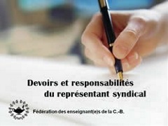 Devoirs et responsabilites du representant syndical