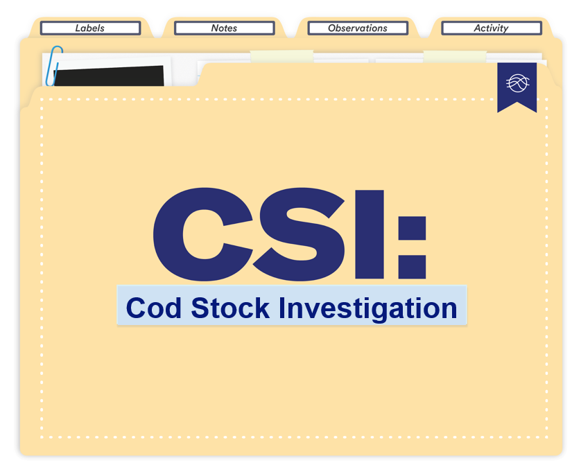 Fish (cod) labelling activity