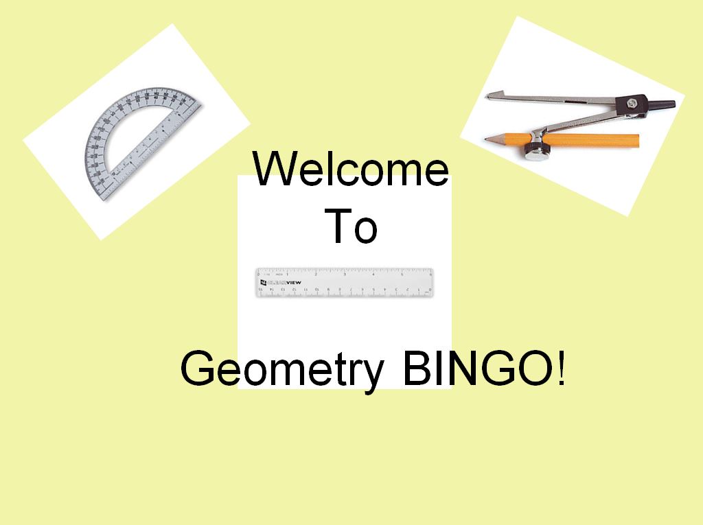 Geometry terms bingo