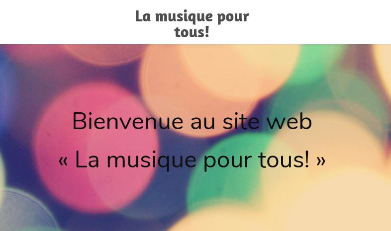 La musique pour tous!